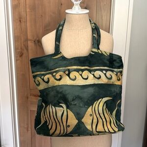 Island Girl Hawaiian Fish Design shoulder bag Women’s 100%Cotton washable Beach